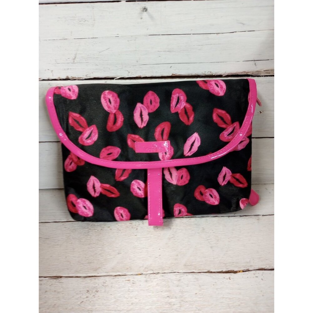 Modella Pink And Black Make Up Traveling Bag